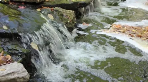 Stream Waterfall - Wideshot Stock Footage 44962031