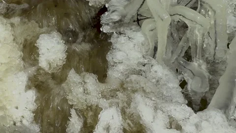 Stream in winter. Stock Footage 194050480