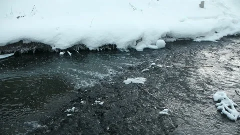 Stream in winter Stock Footage 233369715