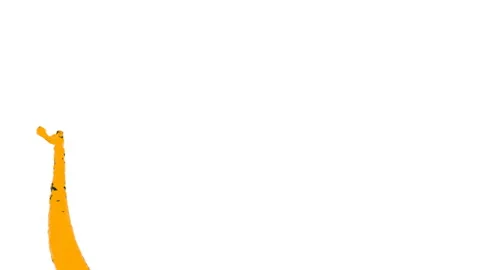 A stream of yellow liquid on a white background makes circular motions on a Stock Footage 124825318