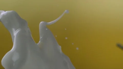  Stream of yogurt Stock Footage 81798341