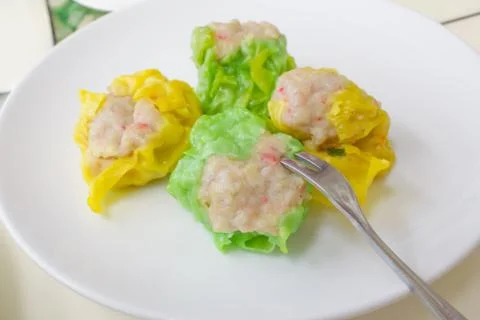 Streamed dumpling Stock Photos