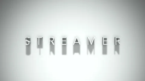 streamer 3D title animation with shadows... | Stock Video | Pond5