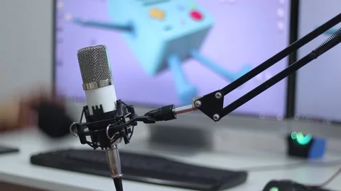 Streamer Gamer Microphone Stock Footage 233858867