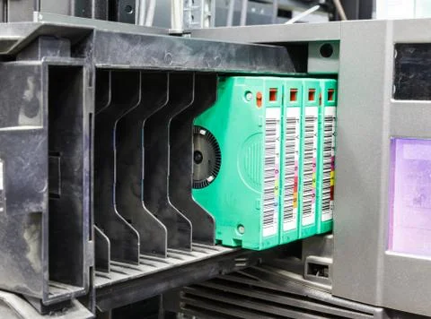 Streamer, tape library for data backup Stock Photos