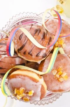 Streamers with doughnut Stock Photos