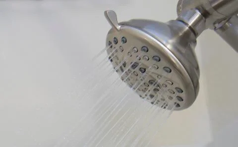 Streamiing shower head Stock Photos