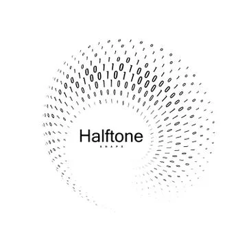 Streaming binary code 3d vector shape. Stock Illustration