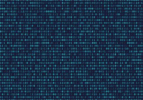 Streaming binary code background. Stock Illustration