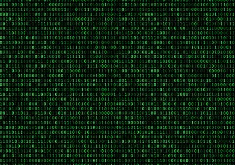 Streaming binary code background. Stock Illustration