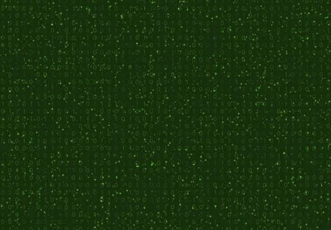 Streaming binary code background vector illustration. Data matrix Stock Illustration