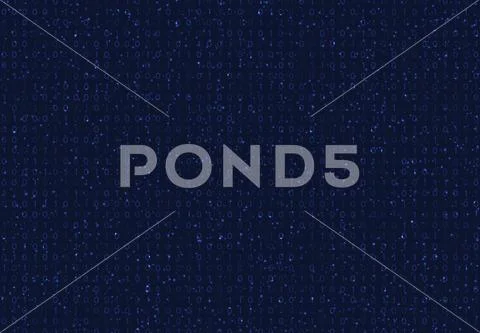 Streaming binary code background vector illustration. Data matrix Stock Illustration