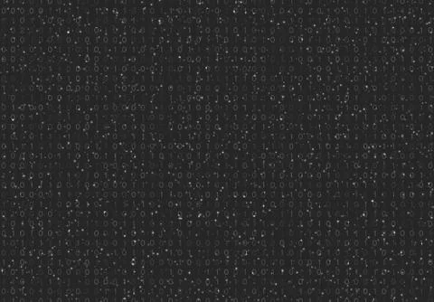 Streaming binary code background vector illustration. Data matrix Stock Illustration