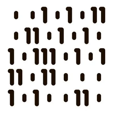 Streaming Binary Code Matrix Vector Icon Stock Illustration