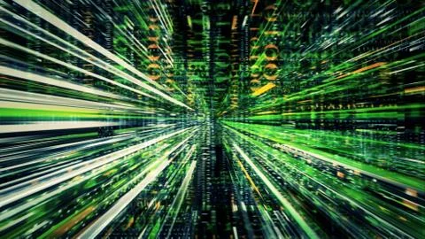 Streaming Data Abstraction Stock Illustration