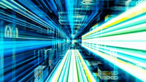 Streaming Data Abstraction Illustrazione stock