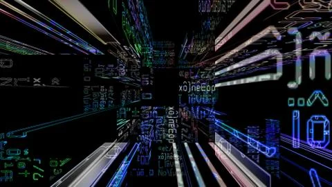 Streaming Data Abstraction Illustrazione stock
