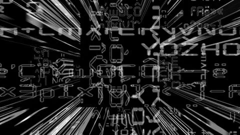 Streaming Data Abstraction Stock-Illustration