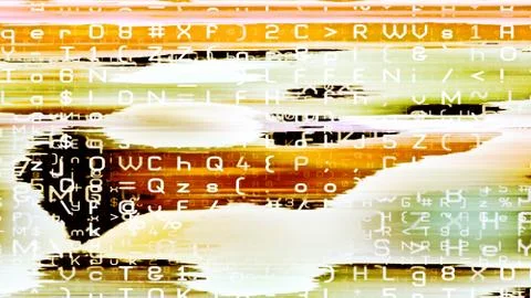 Streaming Data Abstraction Stock Illustration