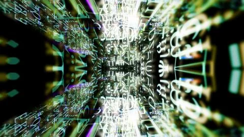 Streaming Data Abstraction Stock Illustration