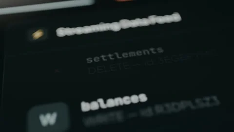 Streaming Data Feed, real-time log of database activities Stock Footage 332050497