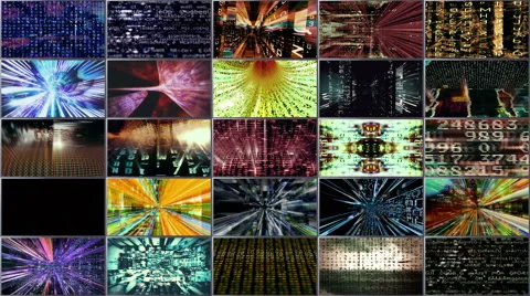 Streaming Data Video Wall 1001 HD, 4K St... | Stock Video | Pond5
