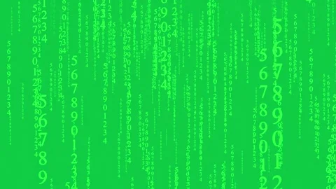Streaming Digital Code. Animated green matrix background with glowing numbers Stock Footage 311166267
