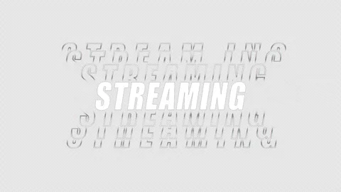 Streaming glitch effect text animation loop on transparent background Stock Footage 338316599