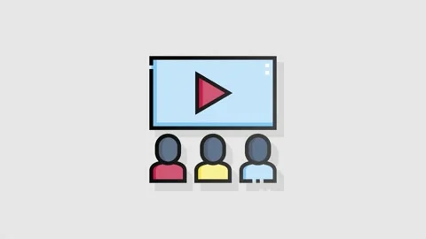 Streaming icon animation alpha Stock Footage 157616567