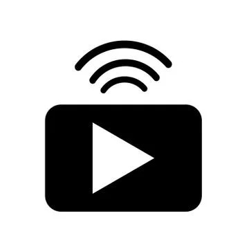 Streaming icon on white background. live streaming symbol. video streaming. 스톡 일러스트