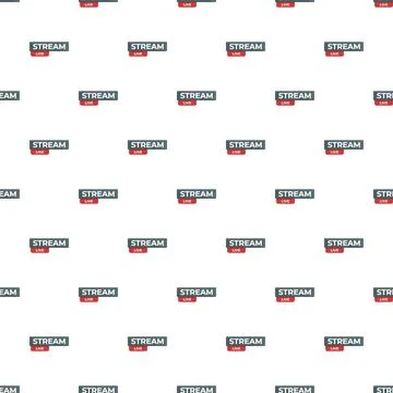 Streaming live broadcast online digital media seamless pattern Stock Illustration