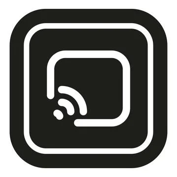 Streaming media icon casting screen wireless connection Stock Illustration
