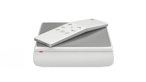 Streaming media player with remote control Stock Footage 318980796