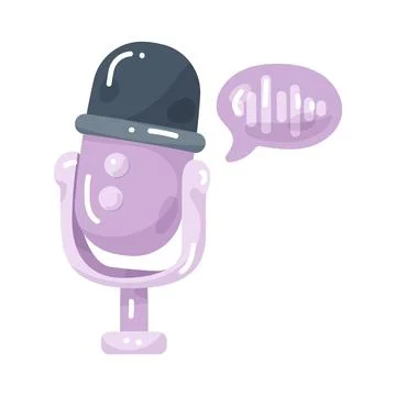 Streaming microphone Stock Illustration