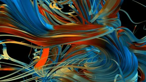 Streaming Multicolor Waves Abstract Background Stock Illustration