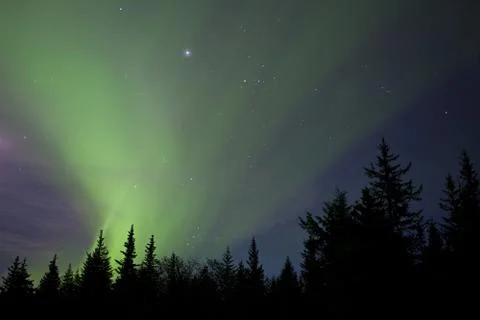 Streaming northern lights Stock Photos