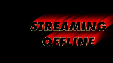Streaming offline text animation with red color Stock Footage 305193866