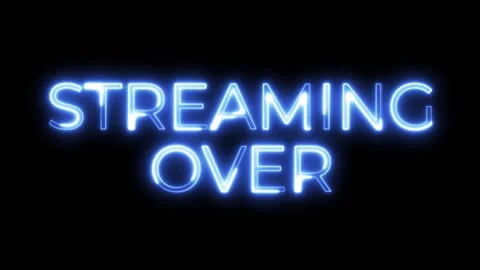 Streaming Over Neon Text Animation Stock Footage 318339258