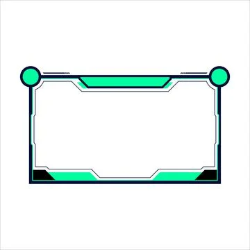 Streaming overlay for live gamers. Vector design elements. Gaming frame overl 스톡 일러스트