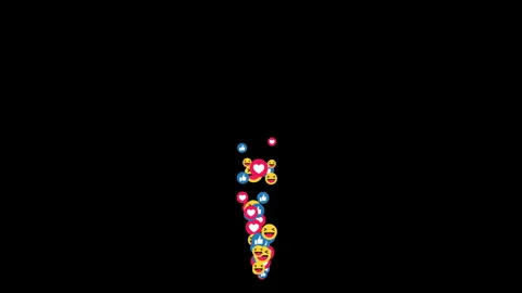Streaming Reaction Emojis Floating Up Live Effect Loop. 库存影片 336483288