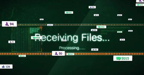 Streaming Receiving Files イラスト素材