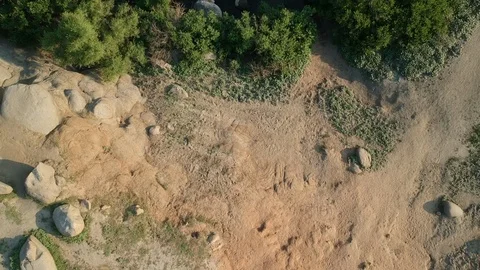 Streaming river - drone shot Video stock 107880581