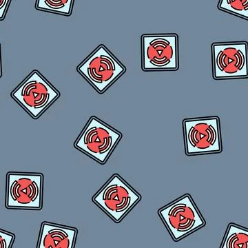 Streaming service app auto tainment vector seamless pattern Stock Illustration