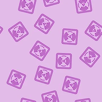 Streaming service app auto tainment line seamless pattern Stock Illustration