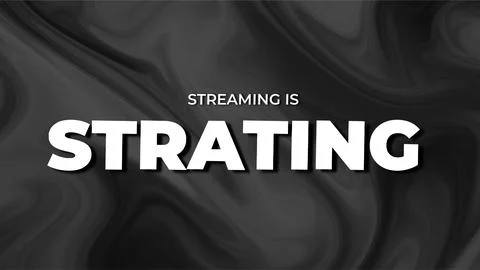 Streaming Service Branding with Bold Text Design. Stock Illustration