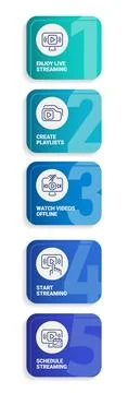 Streaming service infographic chart design template 스톡 일러스트