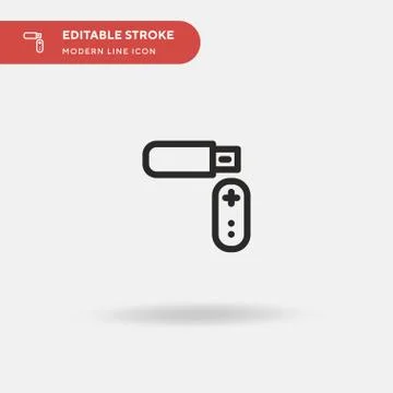 Streaming Simple vector icon. Illustration symbol design template for web mob Stock Illustration