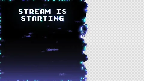 Streaming Is Starting Glitch Steaming Banner Loop On Alpha Stockbeeldmateriaal 287690513