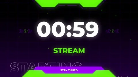 Streaming Starting Soon | One Minute Countdown Animation Video stock 319383875