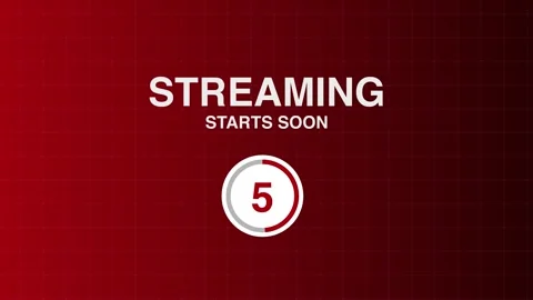 Streaming starts soon Intro With Progress Bar and 10 second count on abstract Ba Stock Footage 312818781